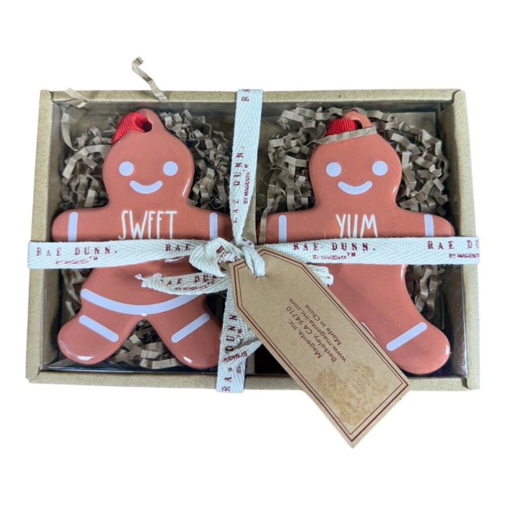 Rae Dunn Gingerbread‎ Men Ornaments
